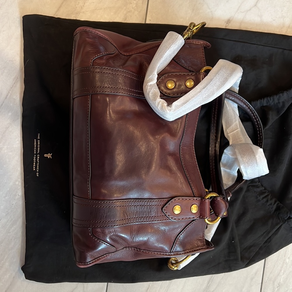 FRYE MELISSA SATCHEL NWOT WINE